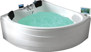 Акриловая ванна Gemy G9041 O 150x150 с гидромассажем