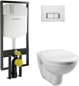 Комплект VitrA Normus 9773B003-7201 подвесной кнопка белая