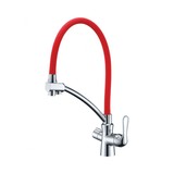 Смеситель для кухни Lemark Comfort LM3070C-Red с подключением к фильтру питьевой воды