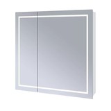 Зеркальный шкаф Emmy Родос 80x80 с подсветкой с 2-мя дверками белый