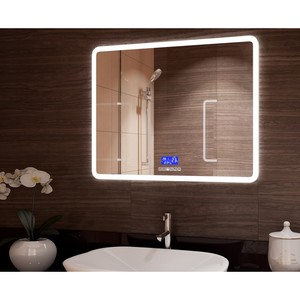 Зеркало Континент Demure 91.5x68.5 со встроенной Led подсветкой и многофункциональной панелью