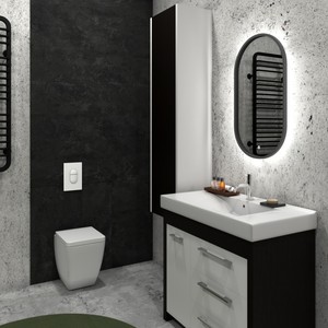 Зеркало Континент Prime Black 45x80 со встроенной Led подсветкой