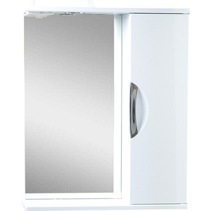 Зеркало со шкафчиком Emmy Милли 60x70 правое с подсветкой белый