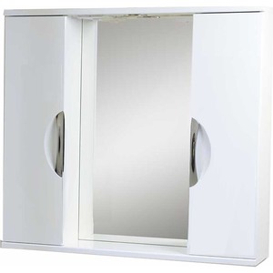 Зеркало со шкафчиком Emmy Милли 80x70 с подсветкой белый