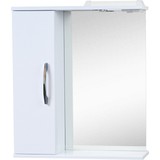 Зеркало со шкафчиком Emmy Рокард 60x70 с подсветкой белый