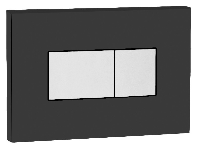 Панели смыва пневматические - Панель смыва OLI KARISMA, для унитаза, пластик, черный soft-touch/хром глянцевый для (OLI QUADRA (0278/0430/0187)мм)