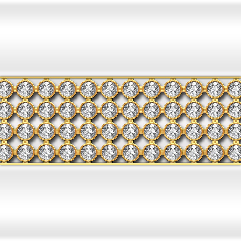 Декоративные вставки - Декоративная вставка Кристаллы Swarovski на торцевую панель золото для (Radomir Вега 168x78)
