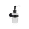Дозатор для жидкого мыла Aquatek Вега AQ4005MB черный матовый / стекло матовое белое